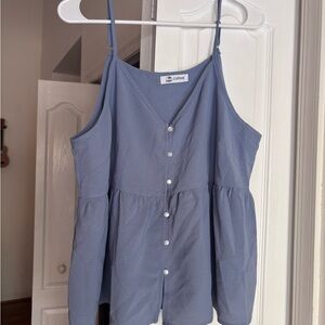 Cupshe Blue Button-Front Camisole NWOT